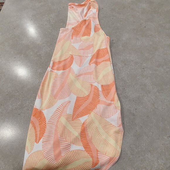 JOE FRESH "Boyfriend" Women's Orange Graphic Print Sleeveless Tank/Tunic - Med - Picture 9 of 10